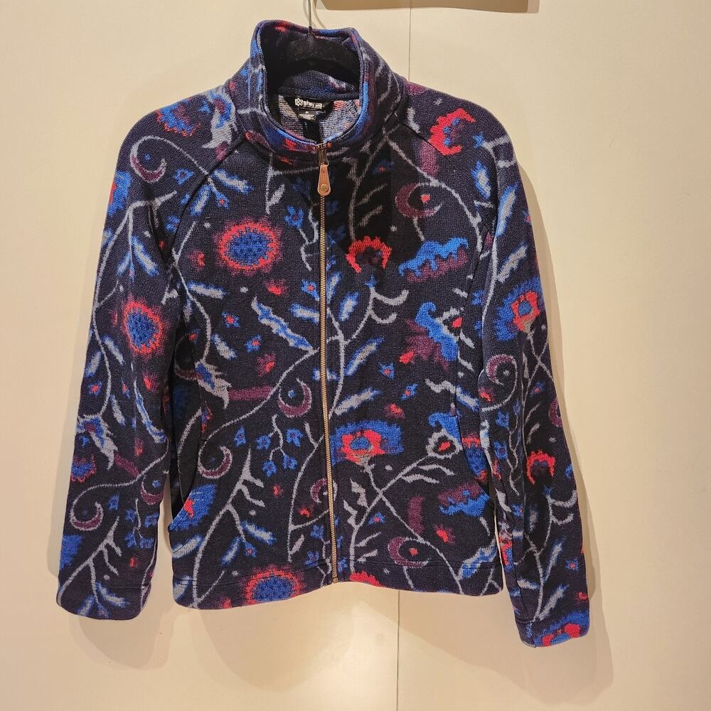 Sherpa Adventure Gear Bhutan Full Zip Jacket Rathee Blue Floral GORPcore Sz M - Picture 2 of 9